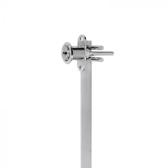 CERRADURA PARA MUEBLE CON VARILLA CROMO