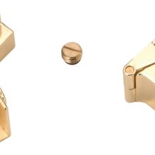 BISAGRA PARA PUERTA DE CRISTAL LATON BRILLANTE 079-0158