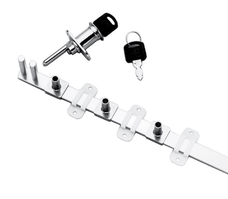 SISTEMA CERRADURA FRONTAL MULTIPLE PARA 3 CAJONES 50CM
