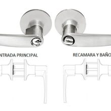 CERRADURA MANIJAS MOD. CANCUN 649-AL PARA BAÑO