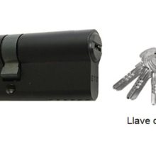 CILINDRO NEGRO LLAVE-LLAVE DE SEGURIDAD 80MM