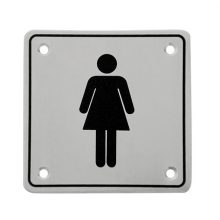 PLACA IDENTIFICATIVA CUADRADA PARA BAÑO MUJERES