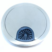 PASACABLES ZAMAK ACABADO NIQUEL SATINADO 80MM